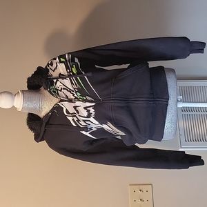 FOX Racing Sasquatch black jacket. sz:Med, like New, hardly ever worn.